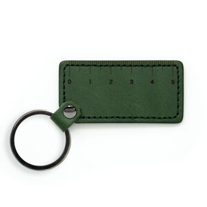 栃木レザーを使用した測れるキーホルダー 2重リングタイプ