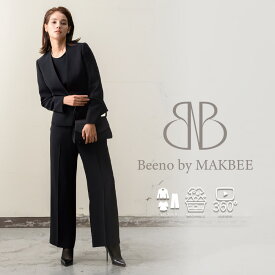 【26%OFF】ブラックフォーマル 喪服 レディース パンツスーツ ワイドパンツ 洗える ストレッチ スタイリッシュ 大きいサイズ M/L/LL/3L/4L 【8150164】