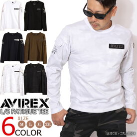 AVIREX アビレックス ファティーグ 長袖 Tシャツ クルーネック ポケット ミリタリー 6113448 アヴィレックス