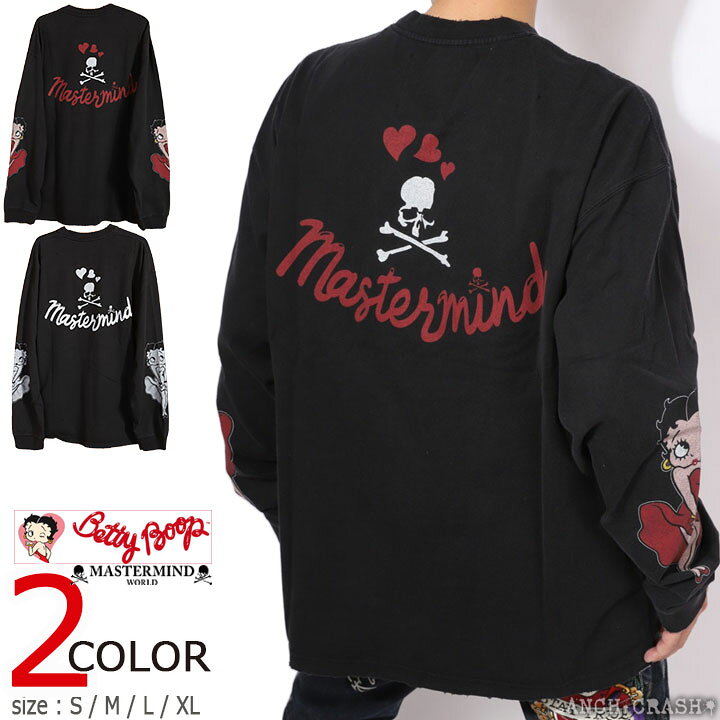 楽天市場】Betty Boop×MASTERMIND WORLD ダメージ加工 長袖Tシャツ 