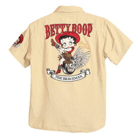 The BRAVE-MAN ベティブープ 半袖シャツ BBB-2426 ブレイブマン BETTY BOOP 刺繍 ワッペン