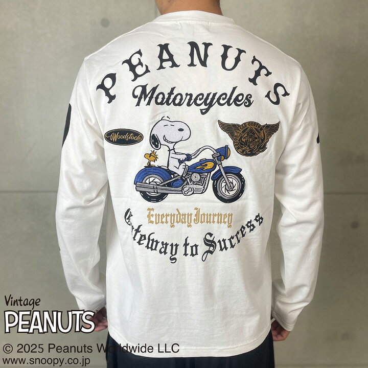 楽天市場】FLAG STAFF SNOOPY コラボ PEANUTS MOTORCYCLE ロンTEE 