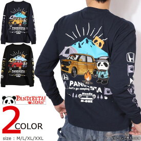 HONDA×PANDIESTA N-ONE GO TO CAMP ロンTEE 595501 パンディエスタ ホンダ 長袖Tシャツ 刺繍