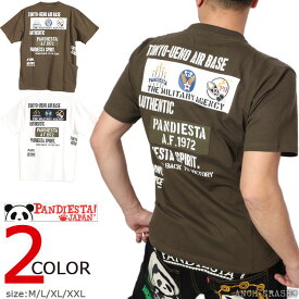 PANDIESTA 熊猫エアベース 半袖 Tシャツ 554855 パンディエスタ TEE 刺繍
