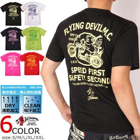 TEDMAN FLYING DEVIL M.C. 半袖ドライTシャツ TDRYT-200 エフ商会 テッドマン アメカジ 吸汗速乾【メール便送料250円】ポスト投函の為※日時指定・代引き不可