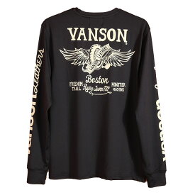 マラソン期間中!エントリーでP増量★当店別注!新作 VANSON バンソン ドライ長袖 Tシャツ ウィング ACVL-902 吸汗速乾 抗菌防臭 UVカットスタンダードサイズ スポーツウェア トレーニング ランニング ホームウエア