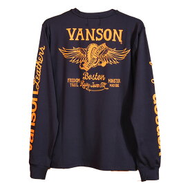 当店別注!新作 VANSON バンソン ドライ長袖 Tシャツ ウィング ACVL-902 吸汗速乾 抗菌防臭 UVカットスタンダードサイズ スポーツウェア トレーニング ランニング ホームウエア