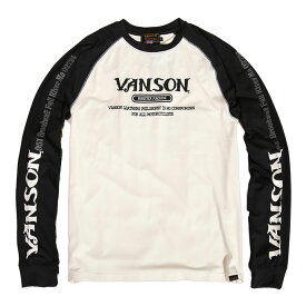 当店別注!新作 VANSON バンソン ラグラン ドライ長袖 Tシャツ ACVL-903 吸汗速乾 抗菌防臭 UVカットスタンダードサイズ スポーツウェア トレーニング ランニング ホームウエア