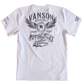 当店別注!VANSON バンソン 新作 吸汗速乾 ドライ半袖 Tシャツ ウィング ACV-901 抗菌防臭 UVカット スタンダードサイズ アメカジ トレーニング ランニング ホームウエア