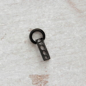 ANCHOR SELECT (アンカーセレクト) 3mmワイド フープピアス ホールチャーム13mm as1839106ck FREE ブラック