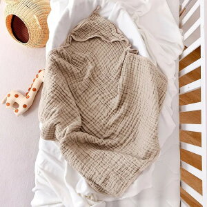 ガーゼバスタオル ガーゼタオル フード付き ベビー 新生児 赤ちゃん コットン 綿 100% 純綿 ガーゼケット 湯上がり おくるみ タオル ふわふわ やわらか くすみカラー かわいい お祝い