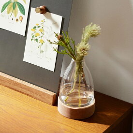 木とリサイクルガラスのフラワーベース ヒル (interior)