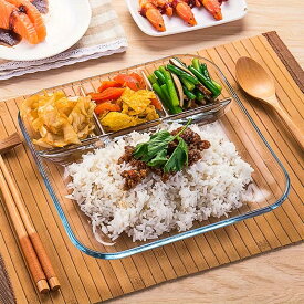電子レンジ対応 耐熱ガラス プレート ランチプレート すくいやすい おしゃれ 深め 食洗機対応 2つ仕切り 4分割 お皿 仕切りプレート 透明 ソース皿付き 角型 正方形 セット ワンプレート 皿 仕切り皿 かわいい ギフト 子供 キッズ 時短 スタッキング 北欧 インテリア |