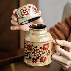 ティーポット 急須 カップ 湯呑 セット おしゃれ 陶器 かわいい 花柄 レトロ コーヒーサーバー 中国茶 ポット 紅茶 紅茶ポット プレゼント ギフト 食器 消毒保管庫対応 食洗機対応 電子レンジ対応