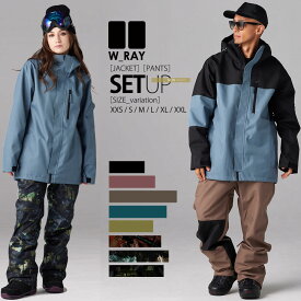 スノーボードウェア スノボウェア 上下セット スノーボード ウェア メンズ レディース ジュニア スノボー スキー ジャケット パンツ セットアップ W_RAYダブルレイ リアリズム 全14色 7サイズ ユニセックス 小さい 大きいサイズ XXS XS S M L XL