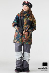 スノーボード ウェア レディース スノボウェア 上下セット スノーボードウェア ジュニア スノボー スキー ジャケット パンツ セットアップ W_RAYダブルレイ リアリズム 全15色 4サイズ ユニセ