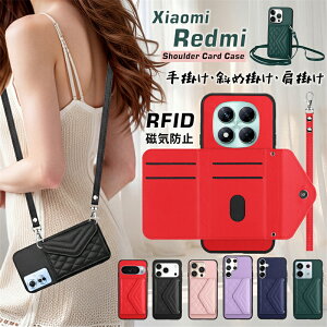 �y���߁��Z�� 2�{�X�g���b�v�t���z Redmi15�V�����_�[�P�[�X RFID ���C�h�~ Redmi Note 14 13 Pro 13�v�� RedmiNote13Pro + �v���X plus 5G �P�[�X �V�����_�[ �L���e�B���O�P�[�X Xiaomi 14T Pro F7 �X�}�z�P�[�X 