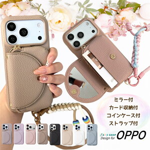OPPO A5 5G �P�[�X ���킢�� �J�[�h���[ �w�� OPPO Reno13A �P�[�X �X�g���b�v�t�� �~���[�t�� OPPOReno15A�g�уP�[�X ������� �J�o�[ OPPO Reno15 Reno9 Reno11 Reno17 Reno13 A Reno14 5G �X�}�z�P�[�X�X�g���b�v �t