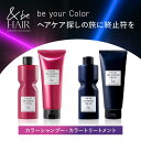 【公式】&be カラーシャンプー&トリートメント｜シャンプー トリートメント ヘアケア カラーシャンプー ハイトーン 暖色カラー くすみ ピンク ブルー 発色 髪の毛 ベタイン系洗浄剤 泡立ち 頭皮 カラー 色 色むら