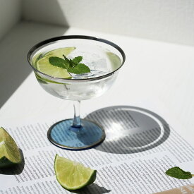 【ティーフゼーグラス［ガラス］】食器　器　透明　クリア　グラス　ブルー　お洒落　シンプル　スタイリッシュ