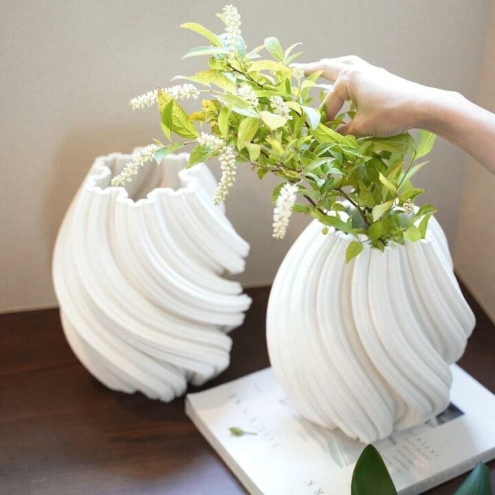 楽天市場】【ソイルドツイストフラワーベース スモール】陶器 オブジェ 