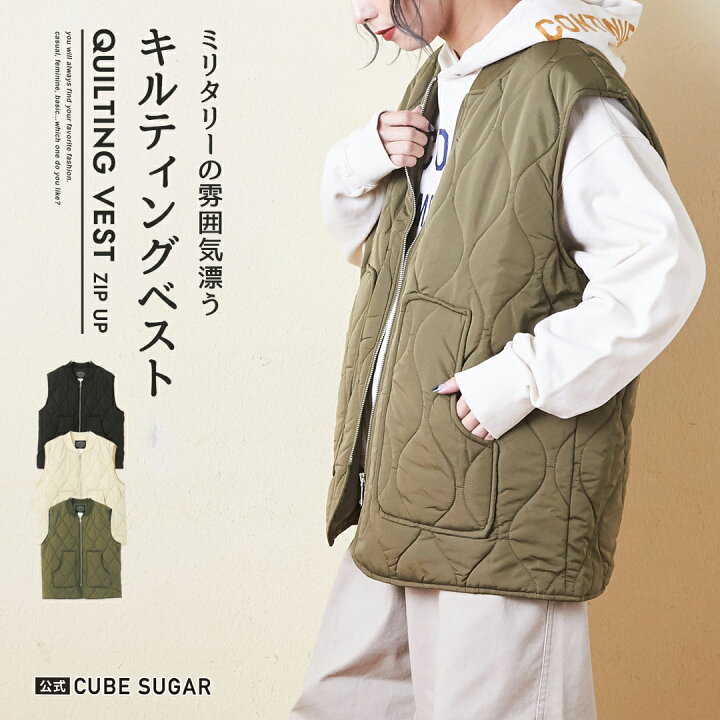 楽天市場】キルティングベスト / 公式 CUBE SUGAR ひょうたん柄 