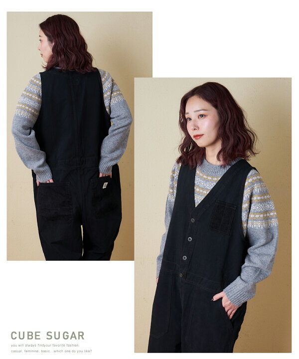 楽天市場】【30%OFF】サロペット / 公式 CUBE SUGAR ピーチツイル 