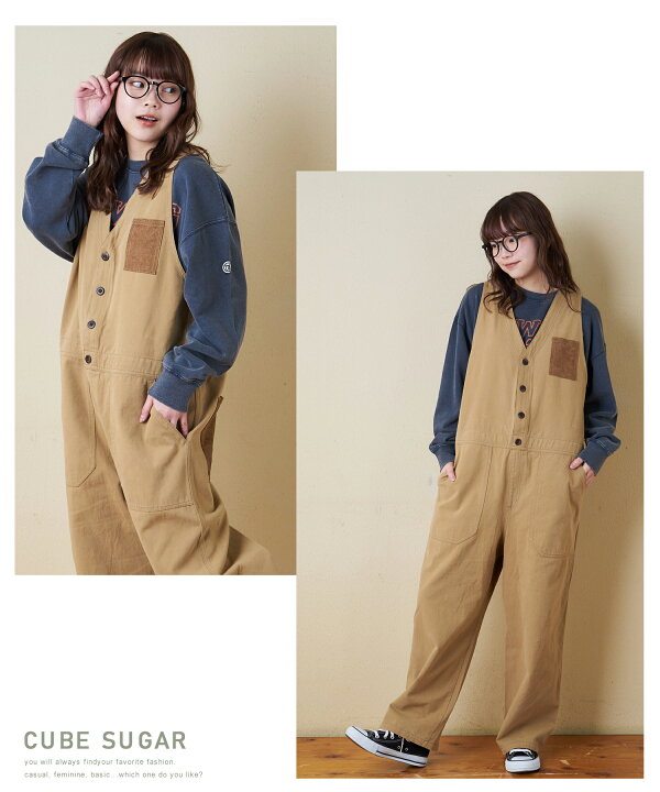 楽天市場】【30%OFF】サロペット / 公式 CUBE SUGAR ピーチツイル 