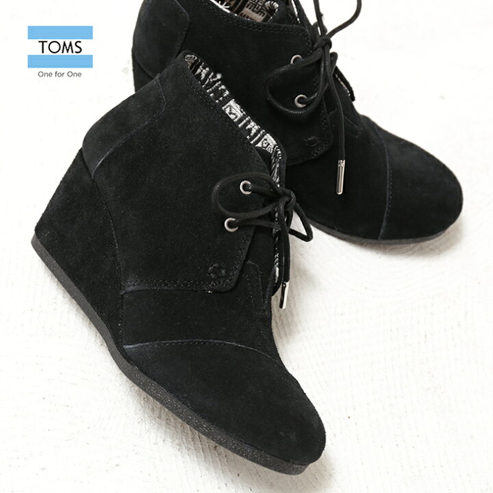 楽天市場】TOMS(トムス) DESERT WEDGEブーティ(2色) : and CUBE SUGAR