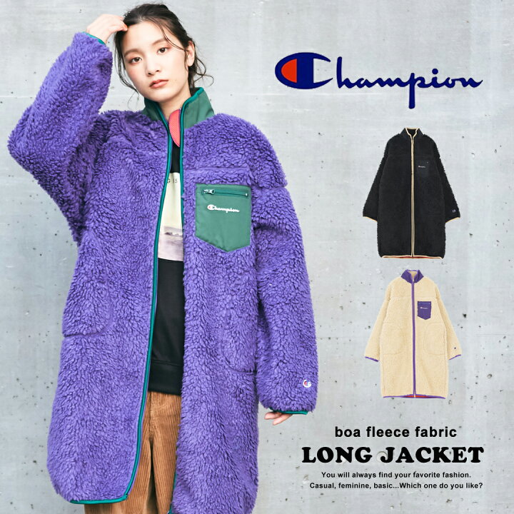楽天市場】ボアアウター / Champion (チャンピオン) BOA FLEECE LONG 