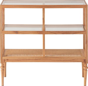 東谷 Open shelf ナチュラル オープンシェルフ 天然木とガラス天板