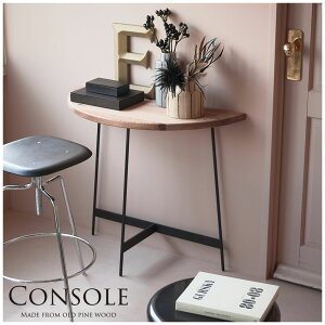 ���J CONSOLE �I�[���h�p�C���E�b�h �R���\�[�� �e�[�u�� �A�C�A���ƃE�b�h���f�U�C�� ��8cm ���~ �O�����^ �J�E���^�[�e�[�u��