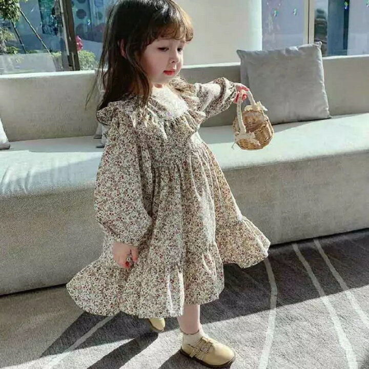 楽天市場 キッズ ナチュラルフラワーワンピース 韓国子供服 90cm 130cm And Hinano Select Baby Kids