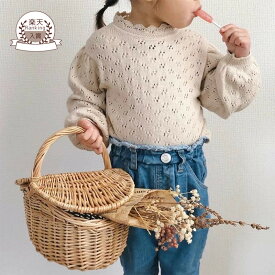 キッズ　スタンドカラー長袖ナチュラルカットソー　韓国子供服　73cm〜120cm　楽天ランキング3位入賞品