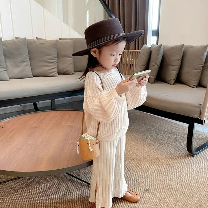 楽天市場】キッズ ニットセットアップ 韓国子供服 80cm〜130cm : and 