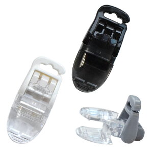 フィッシュクリップ3色セット(黒/ホワイト/グレー)フック式横穴 日本製