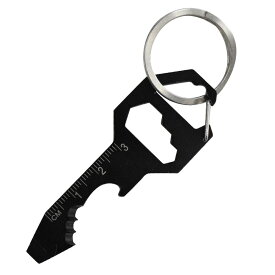 3cmミニ定規付マルチツールカラビナキーホルダー wsk-30【便利グッズ】
