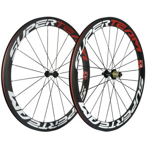 SUPERTEAM 50mm �N�����`�� �[�z�C�[���Z�b�g700c 23mm ���[�h�o�C�N �J�[�{�� �z�C�[�� (�z���C�g/���b�h)