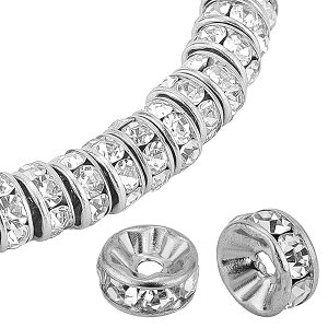 �y���������zPandaHall Elite ��20��/�Z�b�g 8x4mm ���^�����f�� 304 �X�e�����X �N���X�^�� ���C��