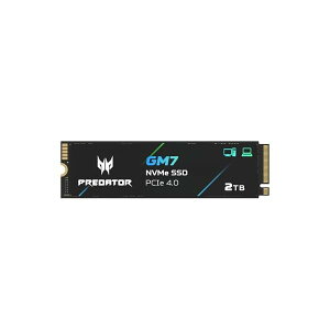 �y���������zPredator M.2 SSD 2TB GM7 NVMe2.0 2280 PCIe Gen4×4 ������(�ő�ǂݎ��F7400MB/s�A�ő发��
