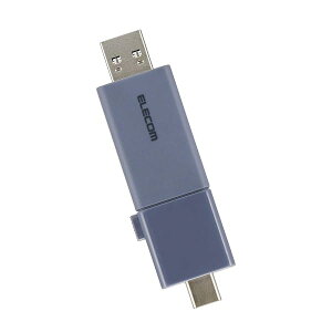 �y���������zUSB������ USB5Gbps�Ή� �X���C�h�� Type-C��Type-A���Ή� 128GB �u���[ MF-WSAU3128GBU