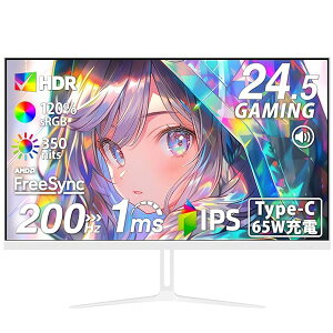 �y���������z���j�^�[ 24.5�C���` �� Type-C 200Hz �Q�[�~���O���j�^�[ ���P�_ 65W�}���[�d 120%sRGB