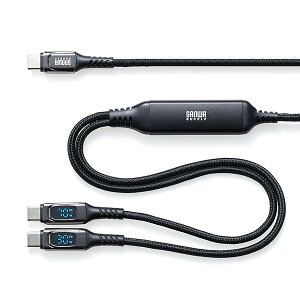�y���������zType-C 2in1 �[�d�P�[�u�� PD100W �}���[�d �d�͕\�� ��҃P�[�u�� 1.2m �u���b�N 500-US