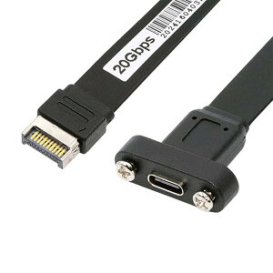 �y���������zUSB 3.2 20�s�� Type-E IDC �t�����g�p�l���w�b�_�[����USB-C Type-C���X�����P�[�u�� 20G