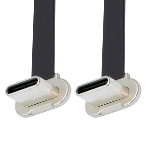 �y���������zUSB C �V���[�g�t���b�g�P�[�u�� USB 2.0 Type C �f���A�� 90�x�p�x PD 65W �����[�d�f