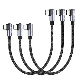 �y���������z�Z��USB C����USB C�P�[�u�� 15cm 3�{�C ���p0.15 m PD 65 W USB 2.0�}���[�d�P�[�u���́AU