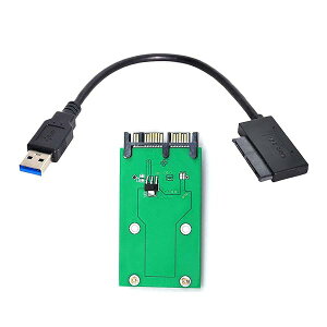 �y���������zUSB 3.0 - mSATA 50�s�� SSD & 1.8�C���` Micro SATA 7+9 16�s�� �A�_�v�^�[ �A�h�I���J�[�h P