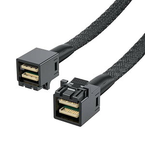 �y���������z���� Mini SAS HD SFF-8643 �P�[�u��, �T�C�h�o���h�t��, 0.3���[�g��, �܂肽���ݎ�,