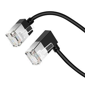 �y���������z�ׂ� �_�炩�� Cat6A �C�[�T�l�b�g�P�[�u�� 90�x�E L�^ 5M�A�����^ Cat6 Rj45 LAN �M�K