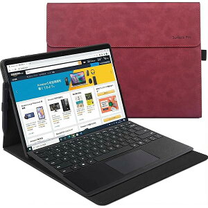�y���������zSurface Pro 7/6/5/4 �P�[�X 12.3�C���` �^�b�`�y���z���_�[�t �ϏՌ� ���^ �L�[�{�[�h